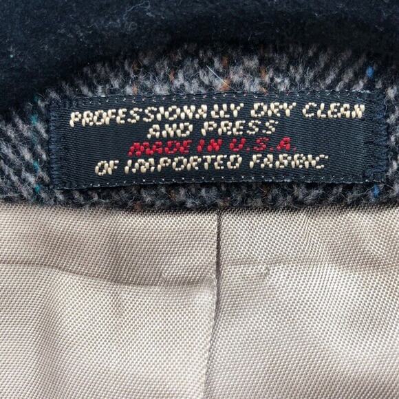 VTG Michael Sterns Sport Coat Blazer 44 Herringbone Wool Tweed Business USA Tan - Picture 8 of 9